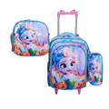 Kit Mochila Infantil Escolar Menino Menina Criança 3D
