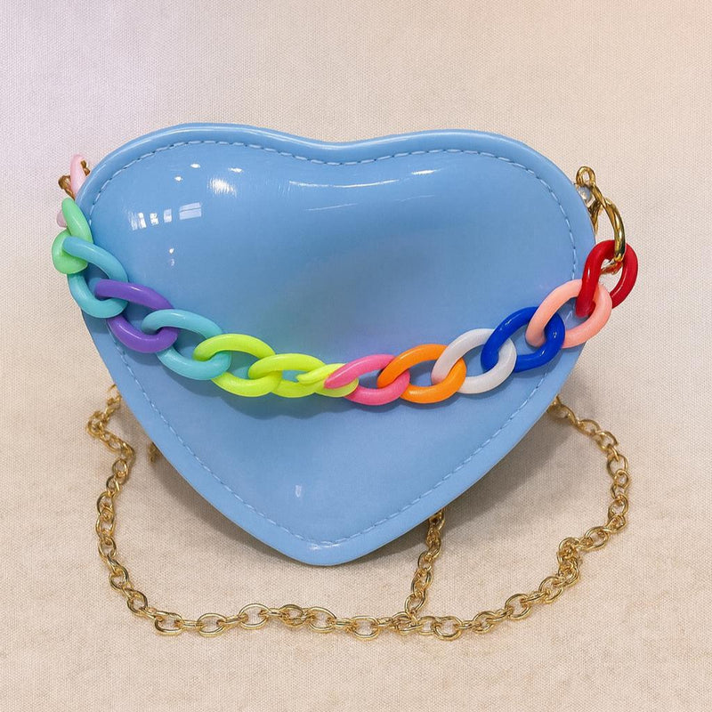 Bolsa Infantil Menina Criança Coração Bolsinha Pequena Feminina Blogueira Festa Ombro Passeio