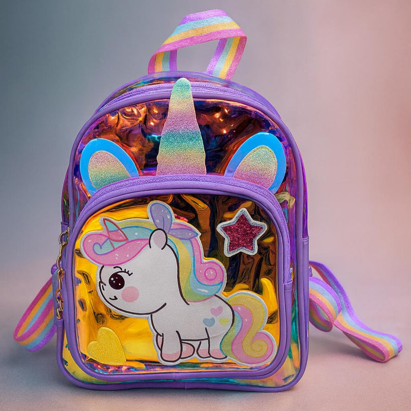 Mochila Infantil Unicórnio Menina Criança Bolsa Feminina Escola Escolar Passeio