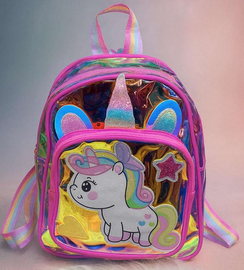 Mochila Infantil Unicórnio Menina Criança Bolsa Feminina Escola Escolar Passeio