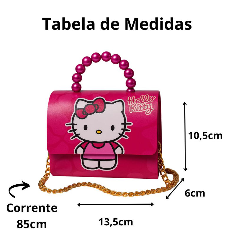 Bolsa Infantil Menina Hello Kitty Criança Feminina Bolsinha Pequena Blogueira Festa Ombro
