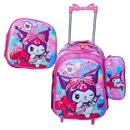 Kit Mochila Infantil Escolar Menino Menina Criança 3D