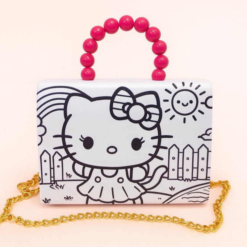 Bolsa Infantil Menina Hello Kitty Criança Feminina Bolsinha Pequena Blogueira Festa Ombro