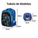 Kit Mochila Infantil Escolar De Costas Menino Menina Criança 3D